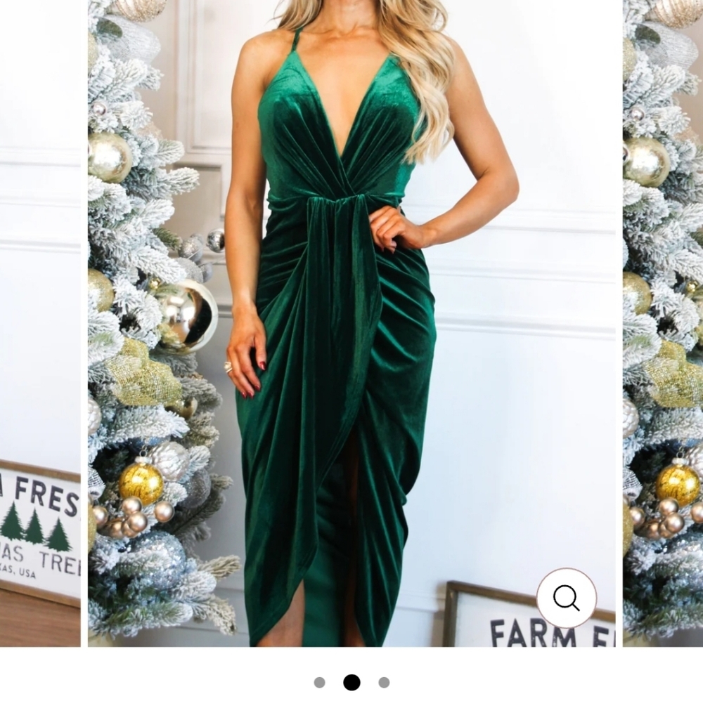 Green Velvet dress